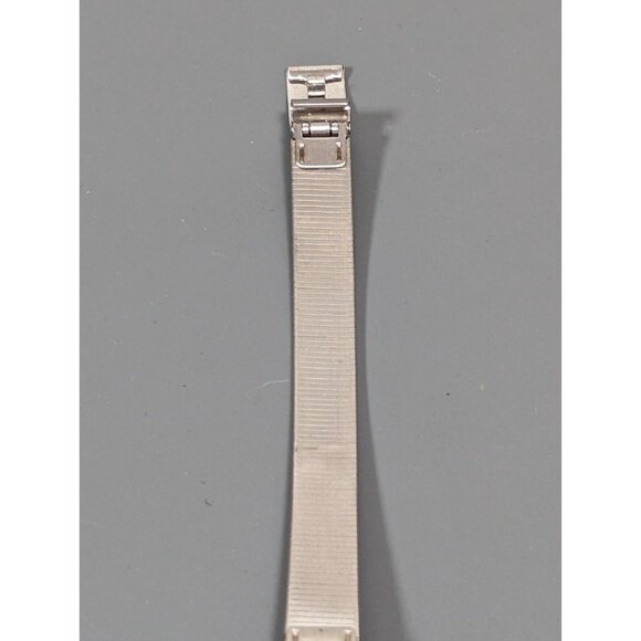 Android AD138 Silver Tone Dial Rectangle Case Mesh Stainless Steel Band Watch - Picture 7 of 9